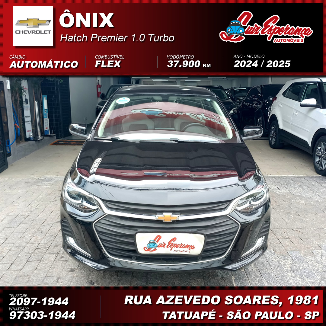 Chevrolet Onix Hatch Premier 1.0 Turbo Flex Preto 2025