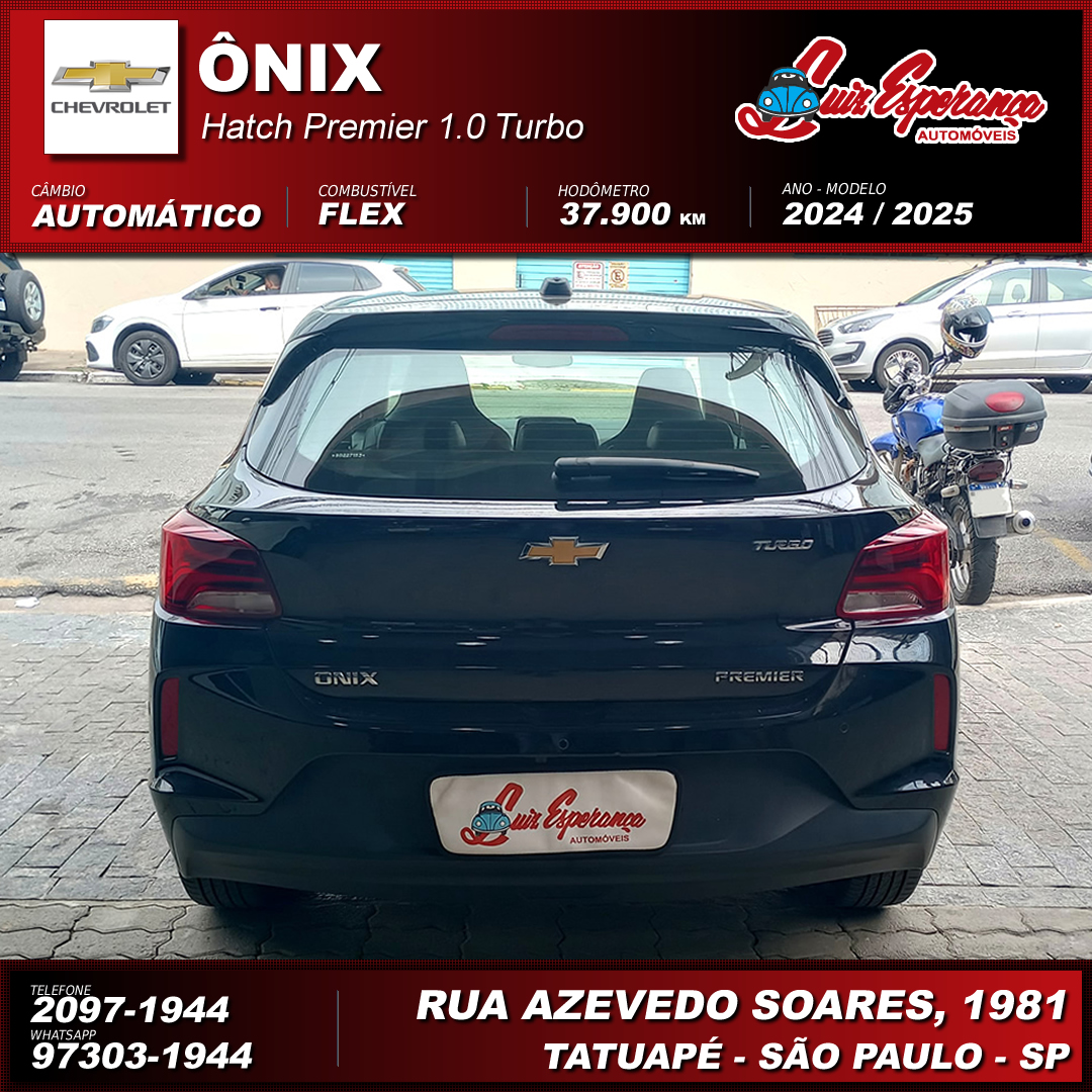 Chevrolet Onix Hatch Premier 1.0 Turbo Flex Preto 2025
