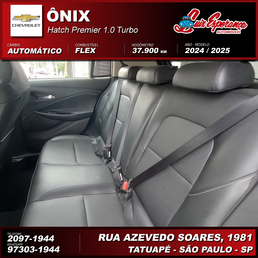 Chevrolet Onix Hatch Premier 1.0 Turbo Flex Preto 2025