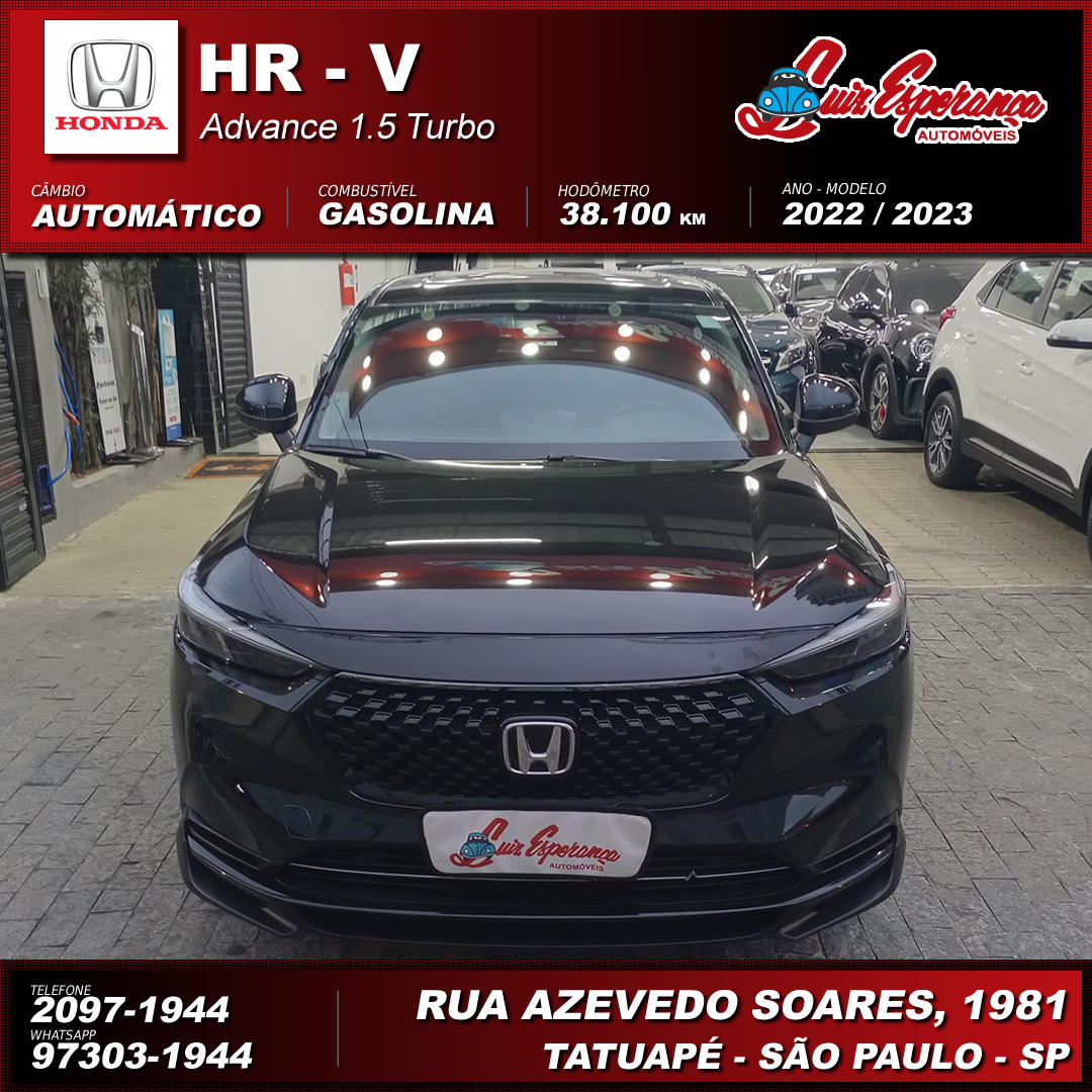 Honda HR-V Advance 1.5 Turbo Flex Preto 2023
