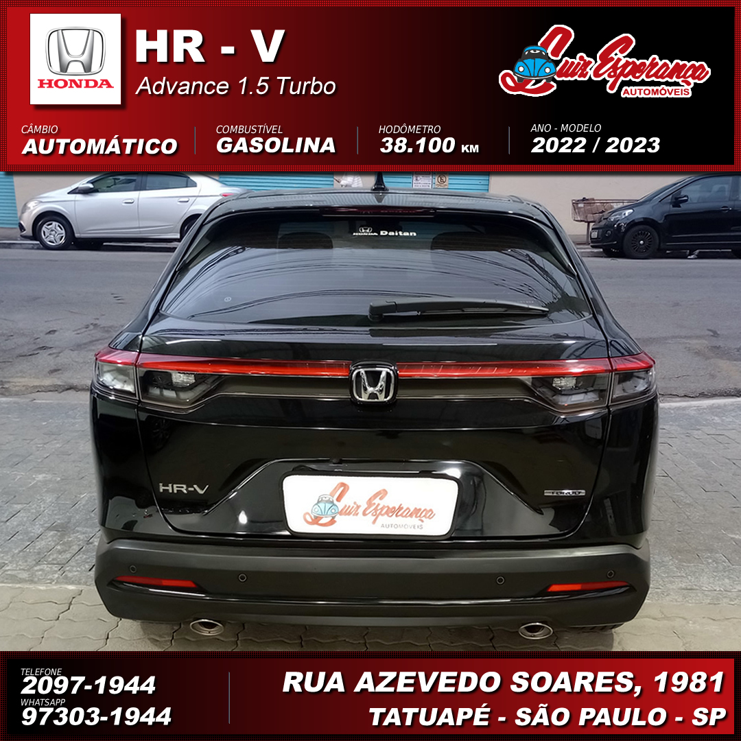 Honda HR-V Advance 1.5 Turbo Flex Preto 2023