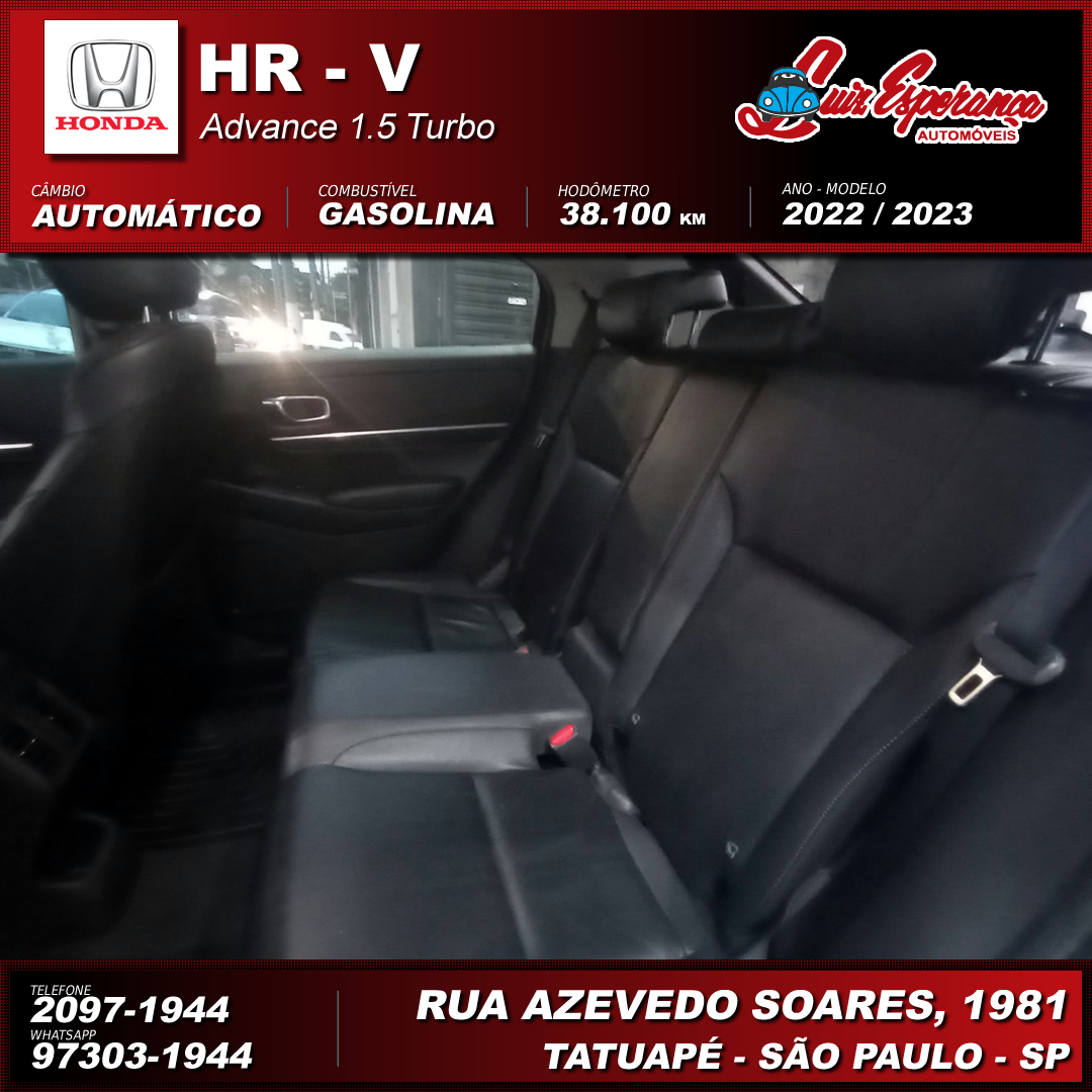 Honda HR-V Advance 1.5 Turbo Flex Preto 2023