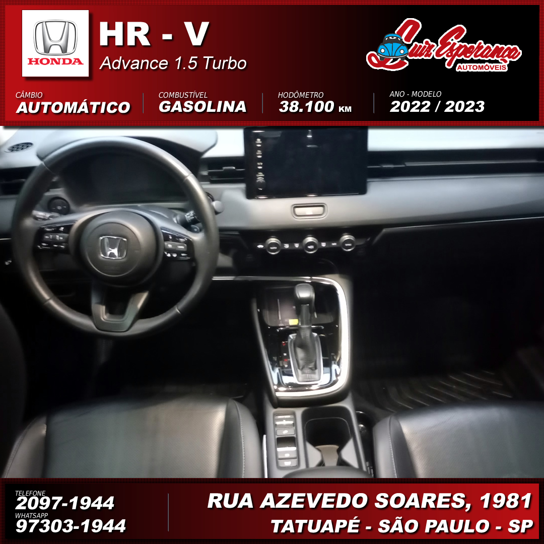 Honda HR-V Advance 1.5 Turbo Flex Preto 2023