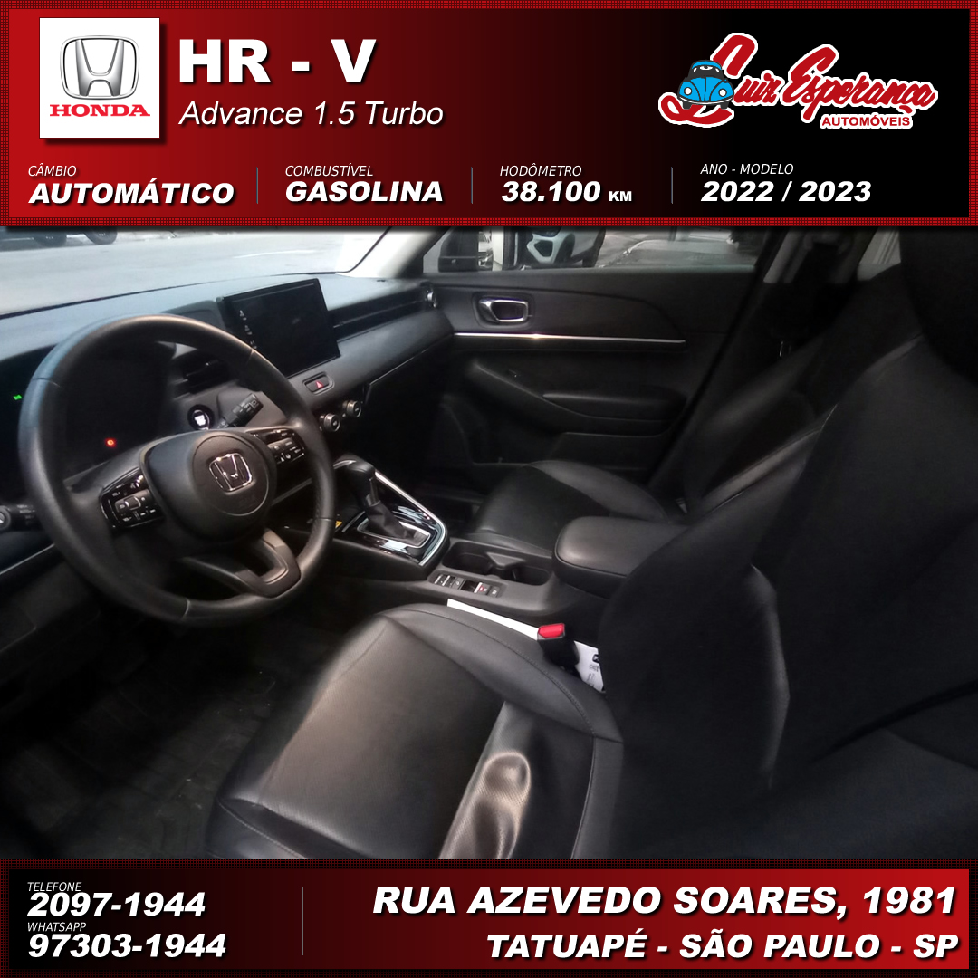 Honda HR-V Advance 1.5 Turbo Flex Preto 2023