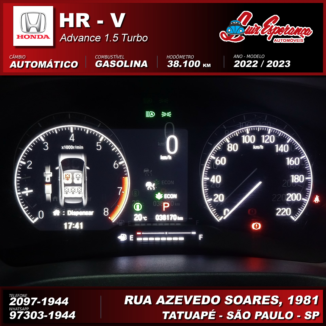 Honda HR-V Advance 1.5 Turbo Flex Preto 2023