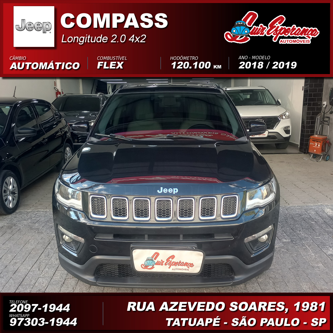 Jeep Compass Longitude 2.0 Flex Preto 2019