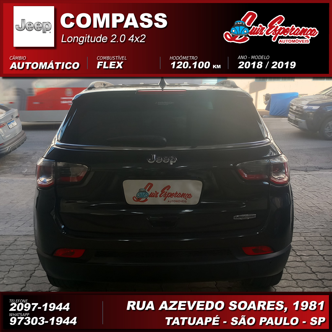 Jeep Compass Longitude 2.0 Flex Preto 2019