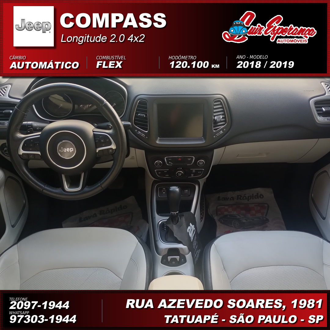 Jeep Compass Longitude 2.0 Flex Preto 2019