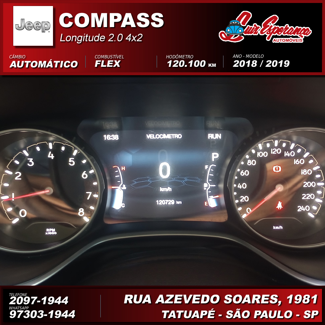 Jeep Compass Longitude 2.0 Flex Preto 2019