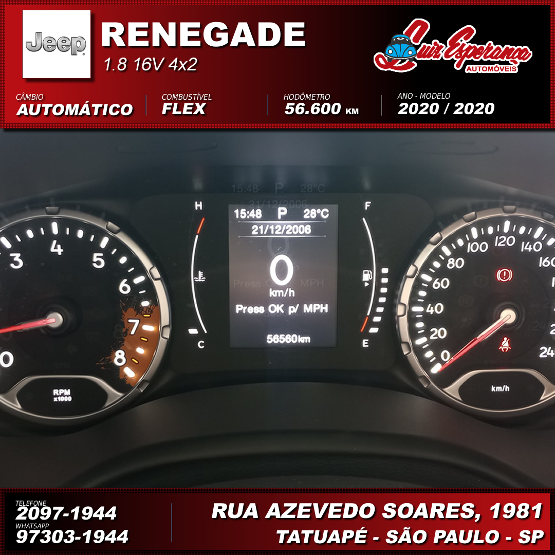Jeep Renegade 1.8 Flex Branco 2020