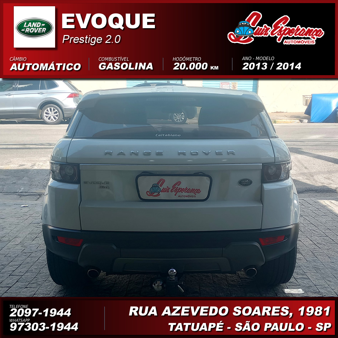 Land Rover Range Evoque Prestige 2.0 Gasolina Branco 2014