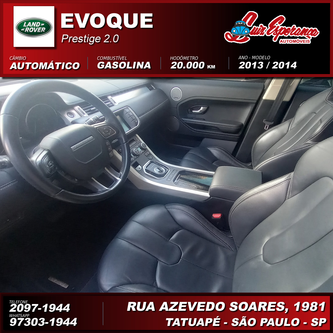 Land Rover Range Evoque Prestige 2.0 Gasolina Branco 2014