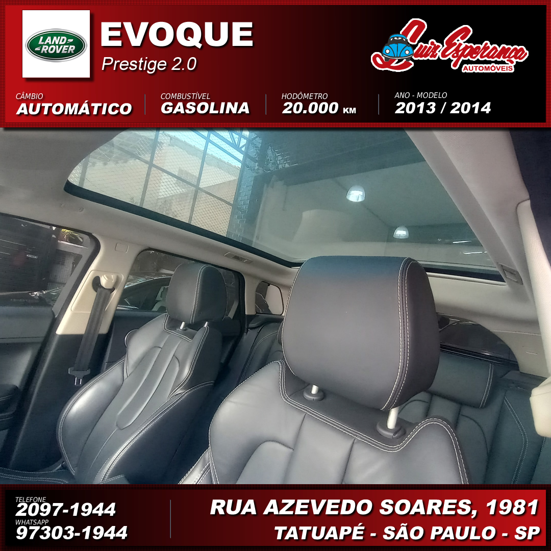Land Rover Range Evoque Prestige 2.0 Gasolina Branco 2014