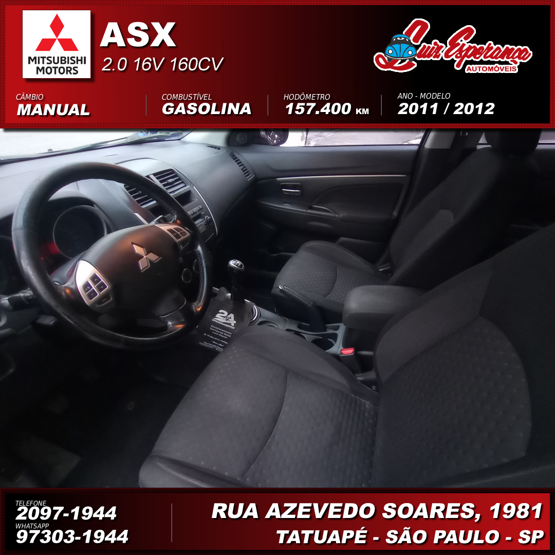 Mitsubishi ASX 2.0 Gasolina Preto 2012