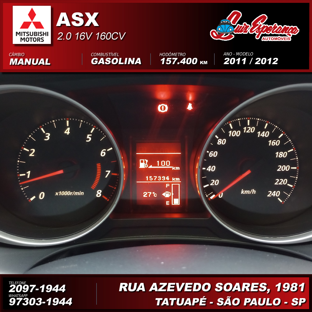 Mitsubishi ASX 2.0 Gasolina Preto 2012