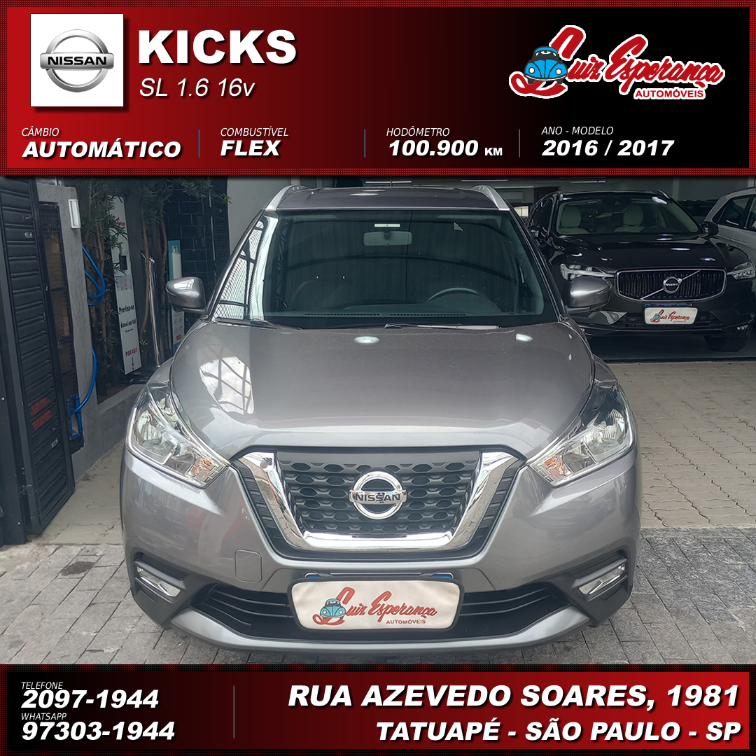 Nissan Kicks SL 1.6 Flex Cinza 2017