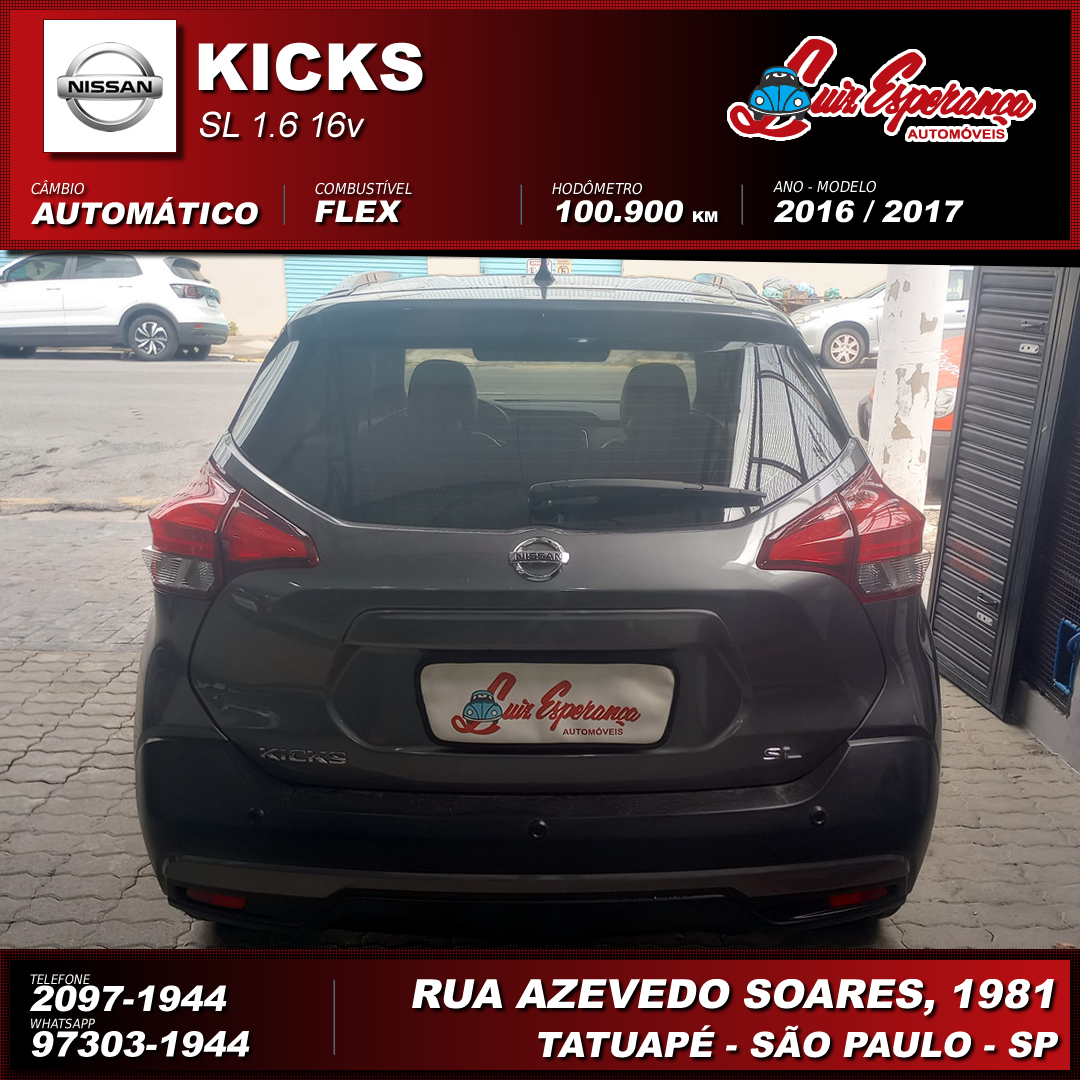 Nissan Kicks SL 1.6 Flex Cinza 2017