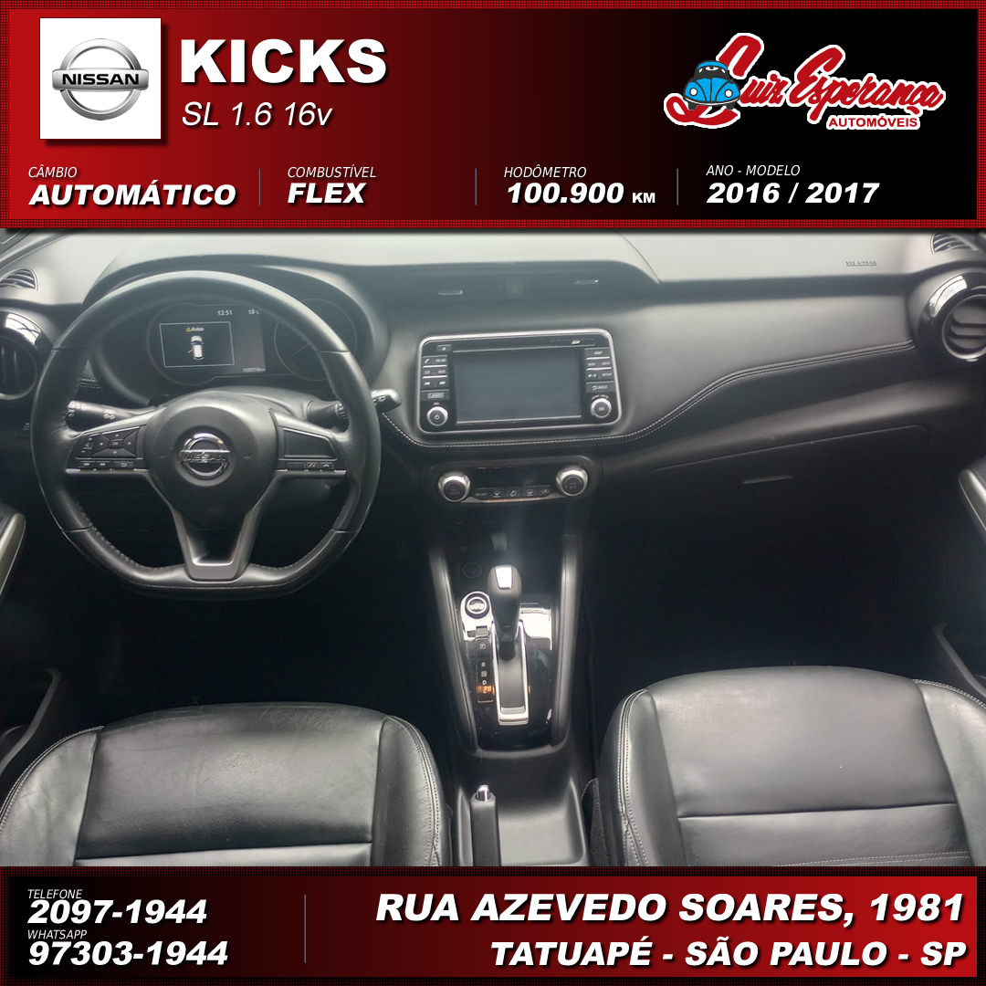 Nissan Kicks SL 1.6 Flex Cinza 2017