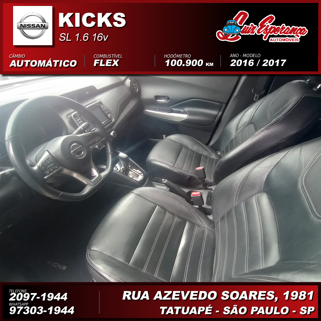 Nissan Kicks SL 1.6 Flex Cinza 2017