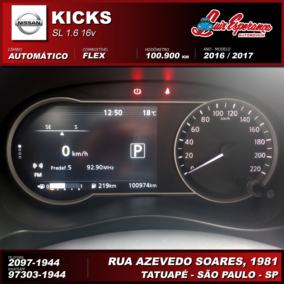 Nissan Kicks SL 1.6 Flex Cinza 2017