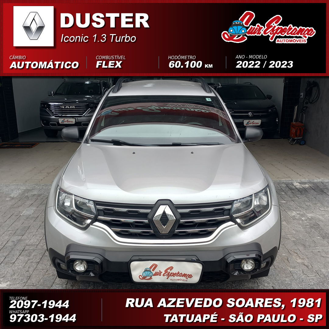 Renault Duster Iconic 1.3 Turbo Flex Prata 2023