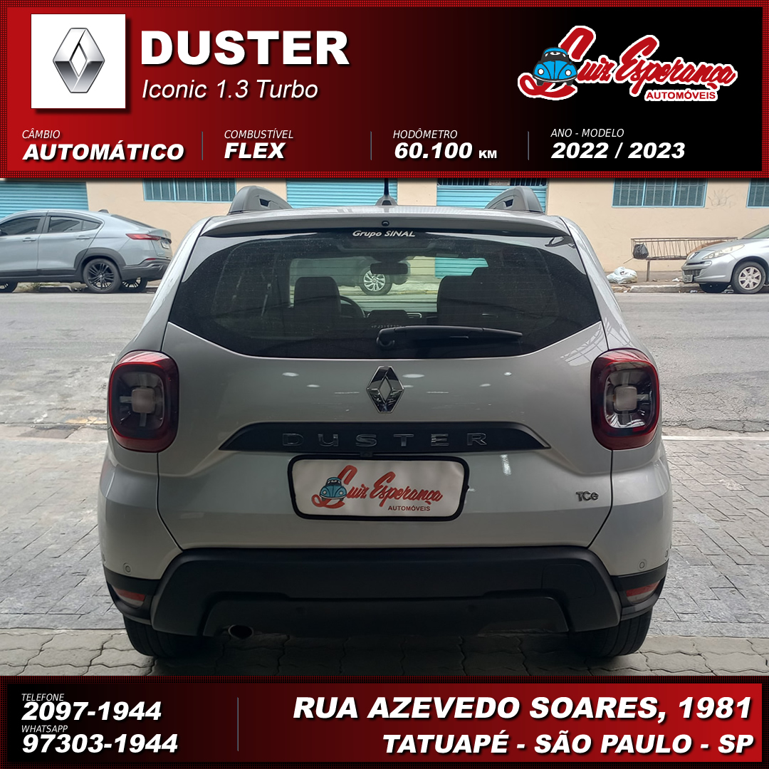 Renault Duster Iconic 1.3 Turbo Flex Prata 2023