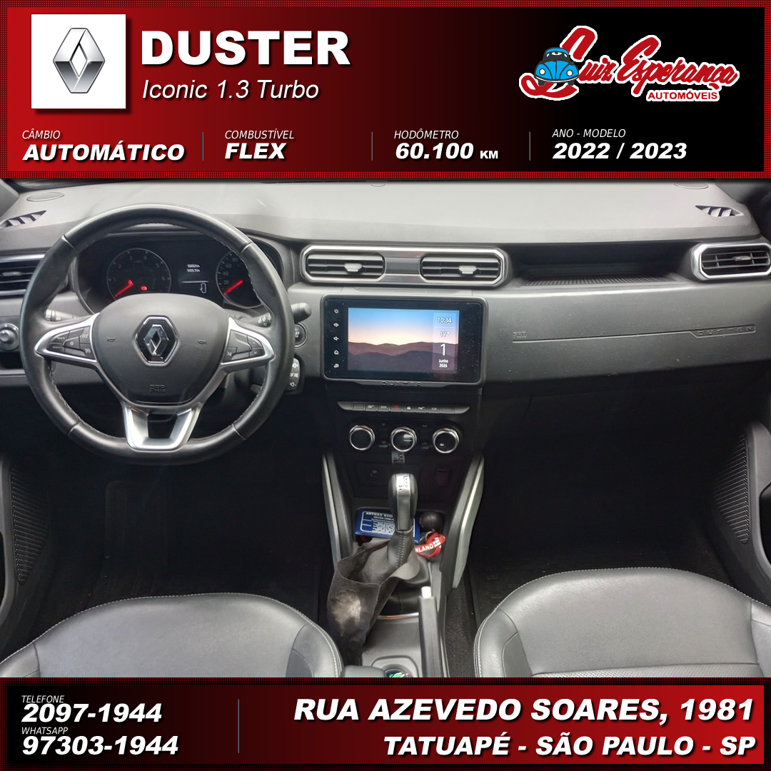 Renault Duster Iconic 1.3 Turbo Flex Prata 2023