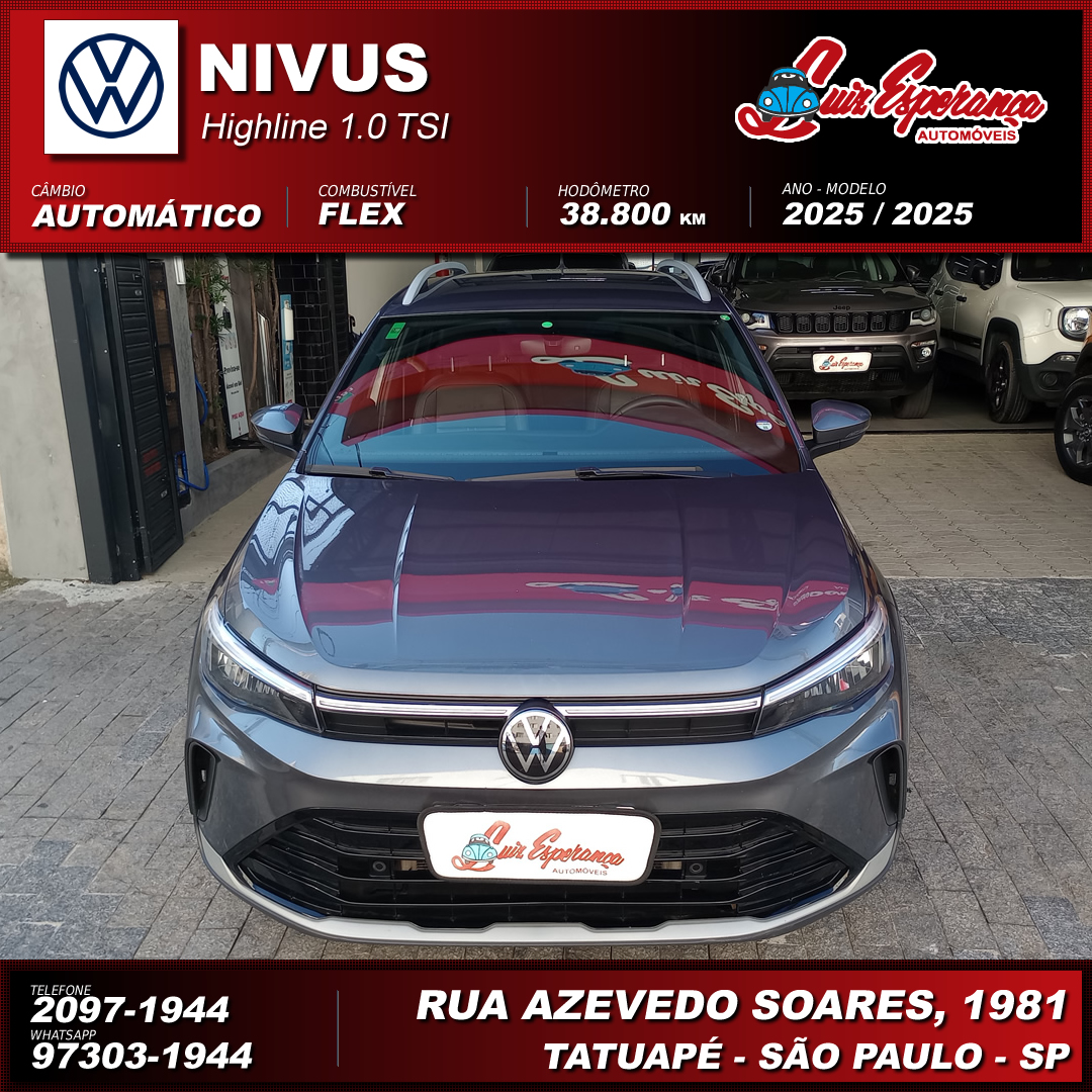 VolksWagen Nivus Highline 1.0 200 TSI Flex Cinza 2025