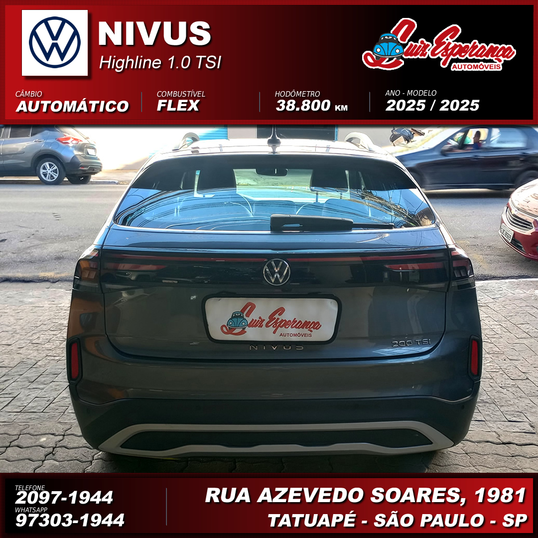 VolksWagen Nivus Highline 1.0 200 TSI Flex Cinza 2025