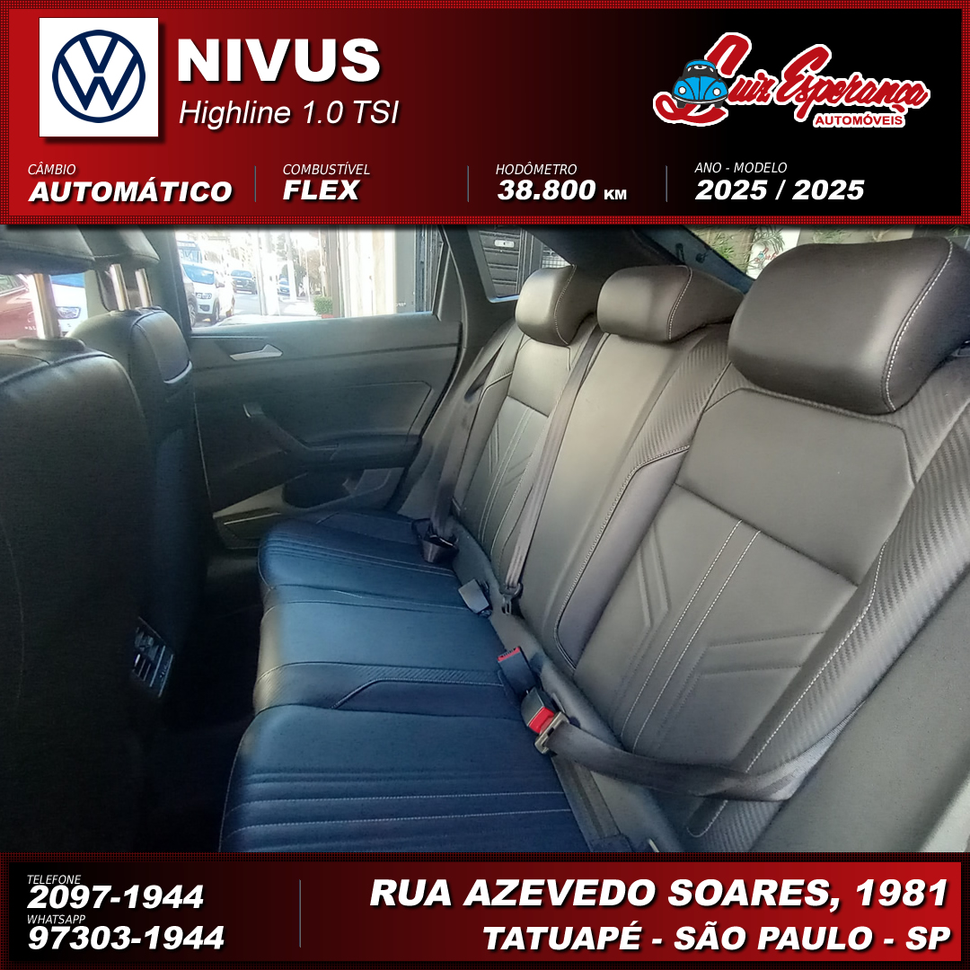 VolksWagen Nivus Highline 1.0 200 TSI Flex Cinza 2025