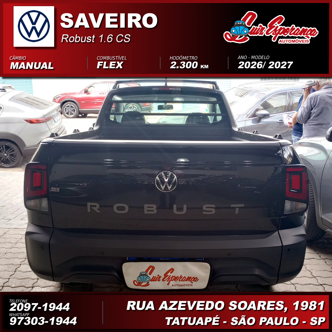 VolksWagen Saveiro Robust 1.6 Flex Preto 2027