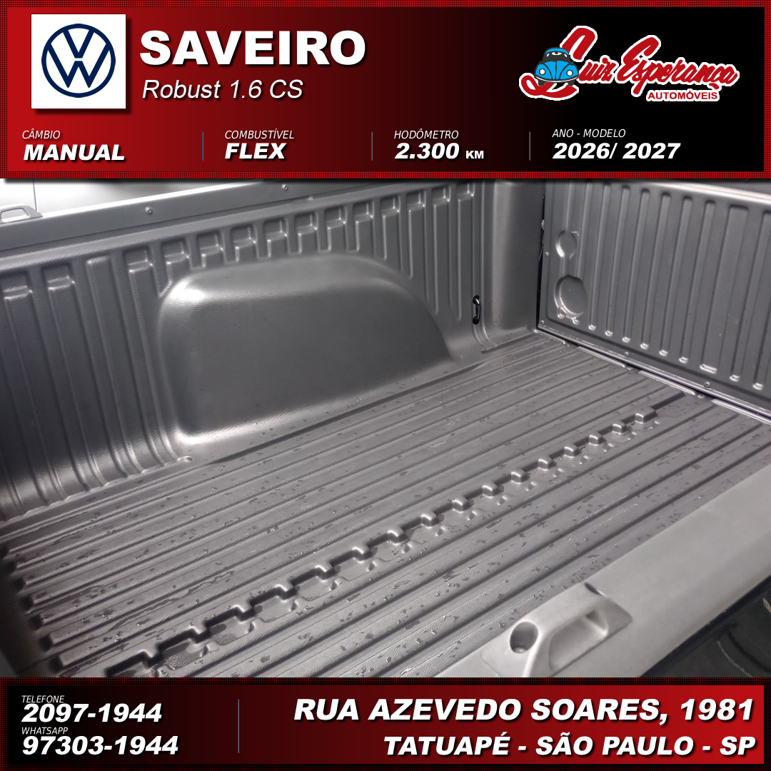 VolksWagen Saveiro Robust 1.6 Flex Preto 2027