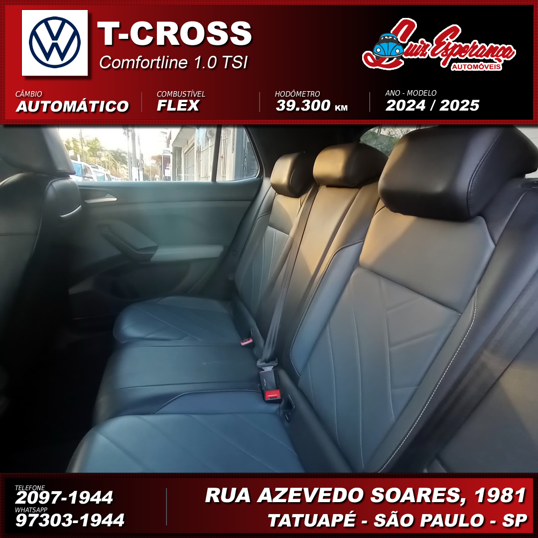 VolksWagen T-Cross Comfortline 200 TSI 1.0 Flex Azul 2025