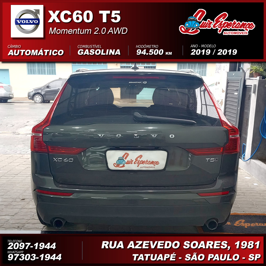Volvo XC 60 T-5 Momentum 2.0 AWD Gasolina Prata 2019