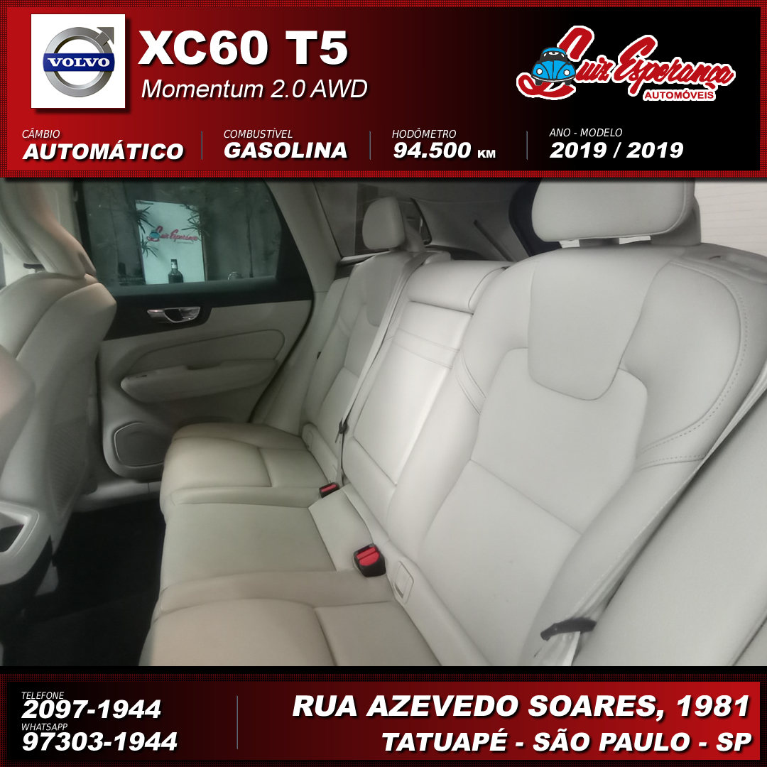 Volvo XC 60 T-5 Momentum 2.0 AWD Gasolina Prata 2019