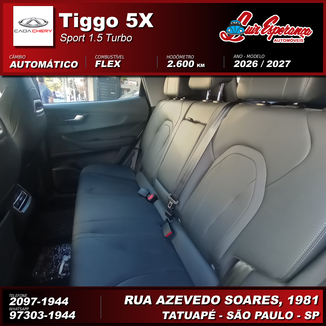 Chery Tiggo 5X Sport 1.5 Turbo Flex Cinza 2027