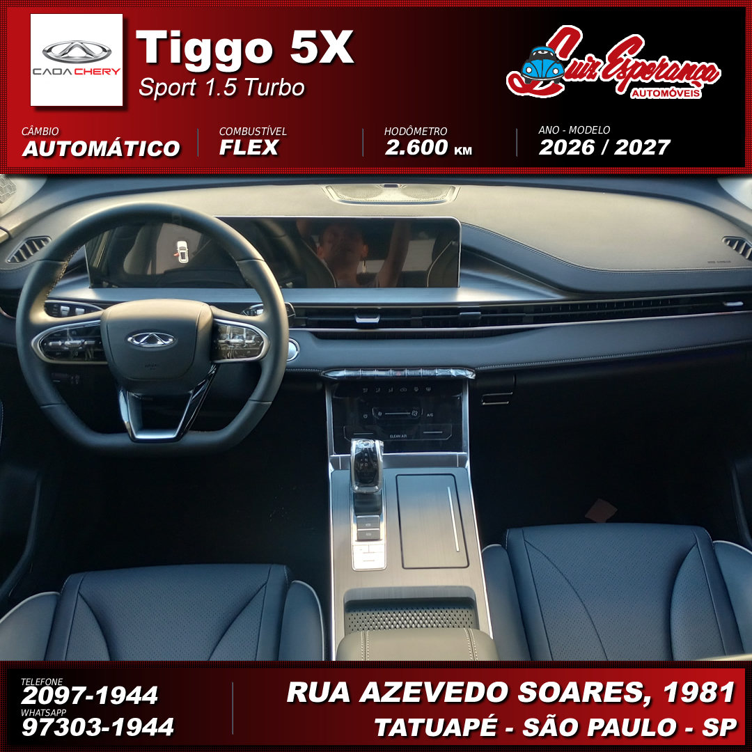 Chery Tiggo 5X Sport 1.5 Turbo Flex Cinza 2027