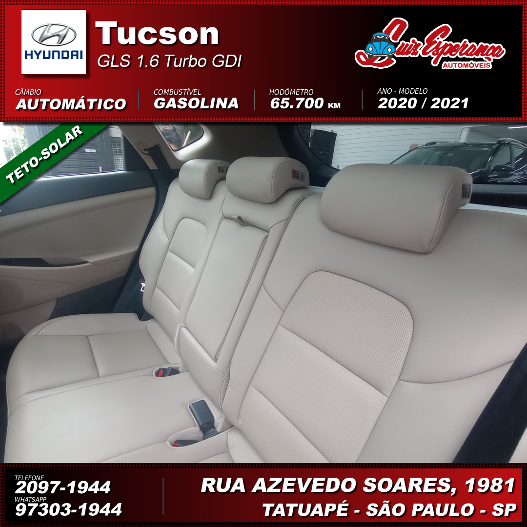 Hyundai Tucson GLS 1.6 Turbo Gasolina Preto 2021