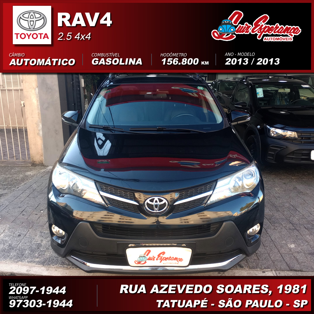 Toyota RAV4 2.5 4×4 Gasolina Preto 2013
