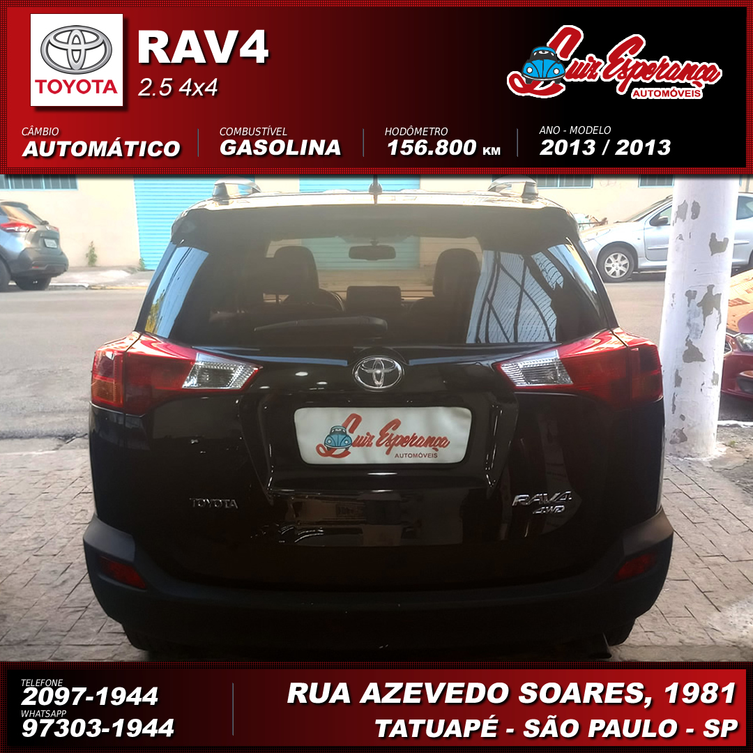 Toyota RAV4 2.5 4×4 Gasolina Preto 2013