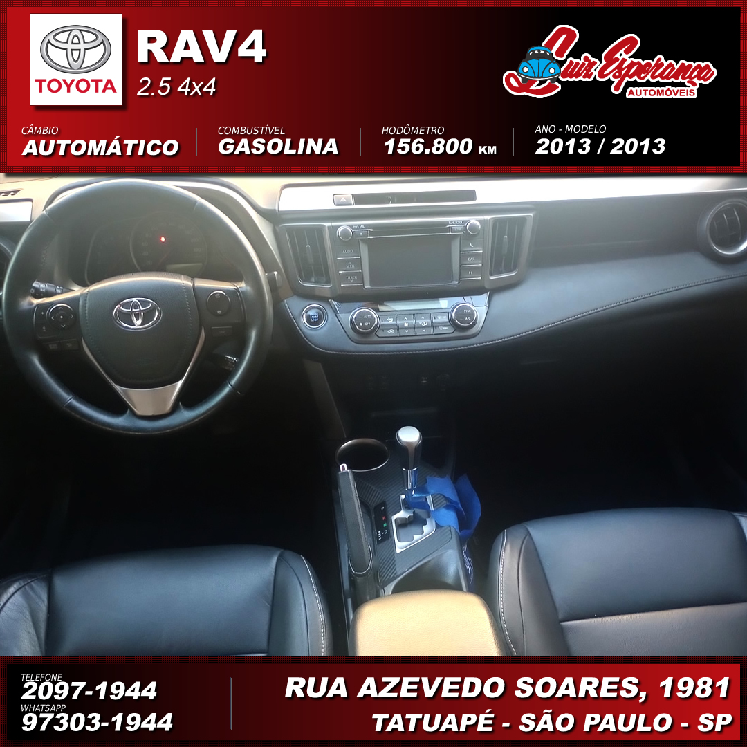 Toyota RAV4 2.5 4×4 Gasolina Preto 2013
