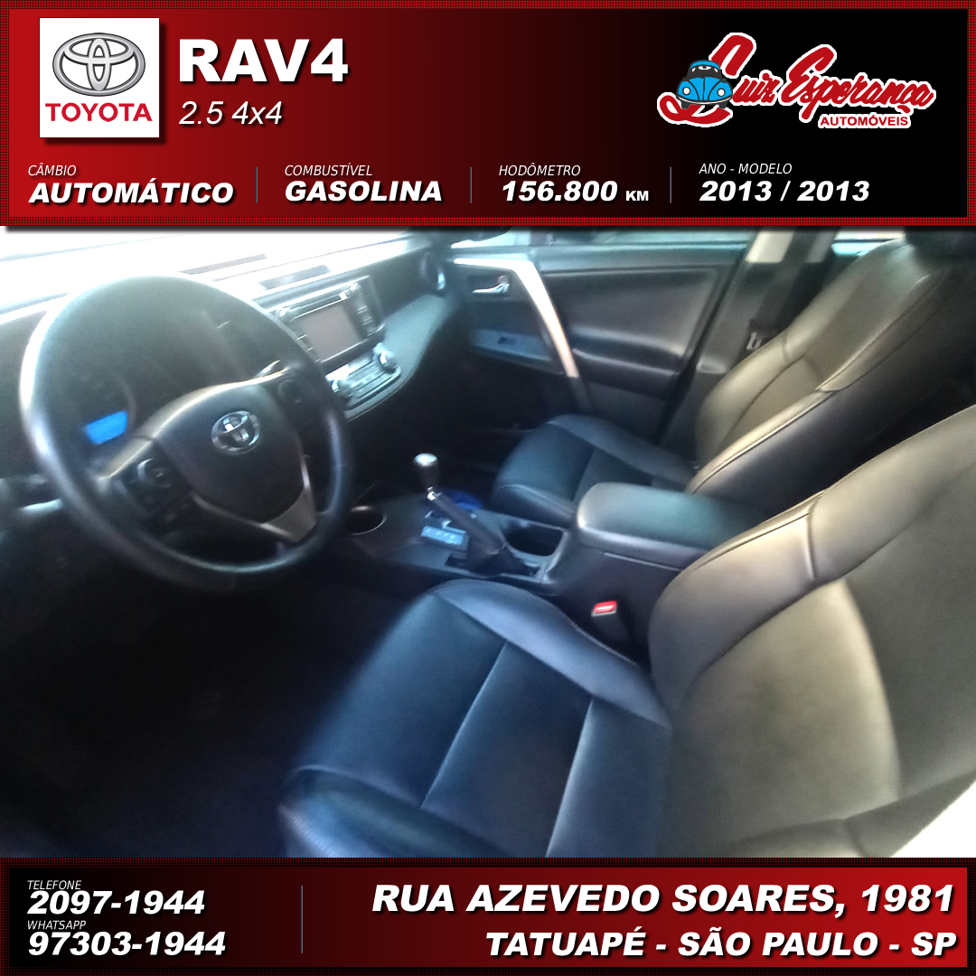 Toyota RAV4 2.5 4×4 Gasolina Preto 2013