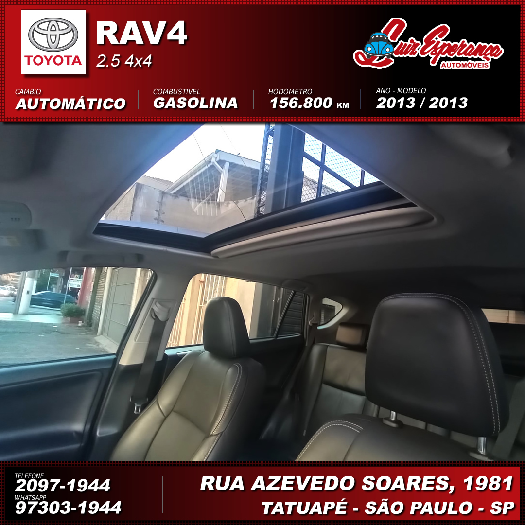 Toyota RAV4 2.5 4×4 Gasolina Preto 2013