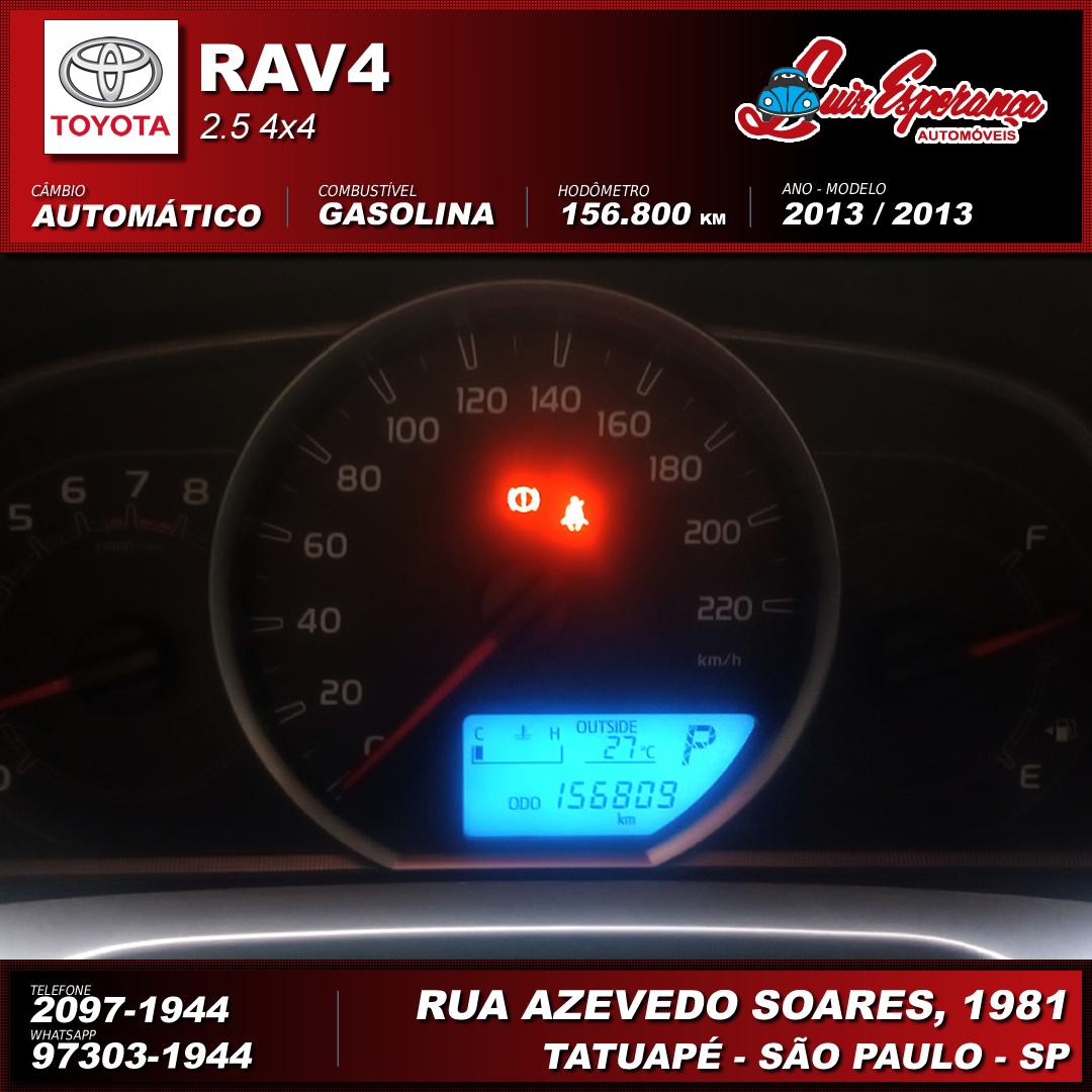 Toyota RAV4 2.5 4×4 Gasolina Preto 2013