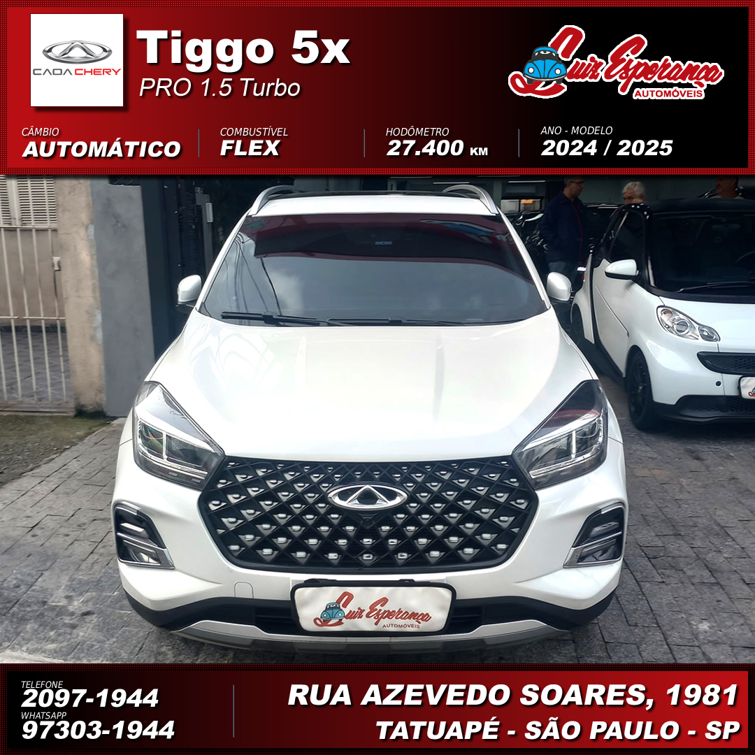Chery Tiggo 5X PRO 1.5 Turbo Flex Branco 2025