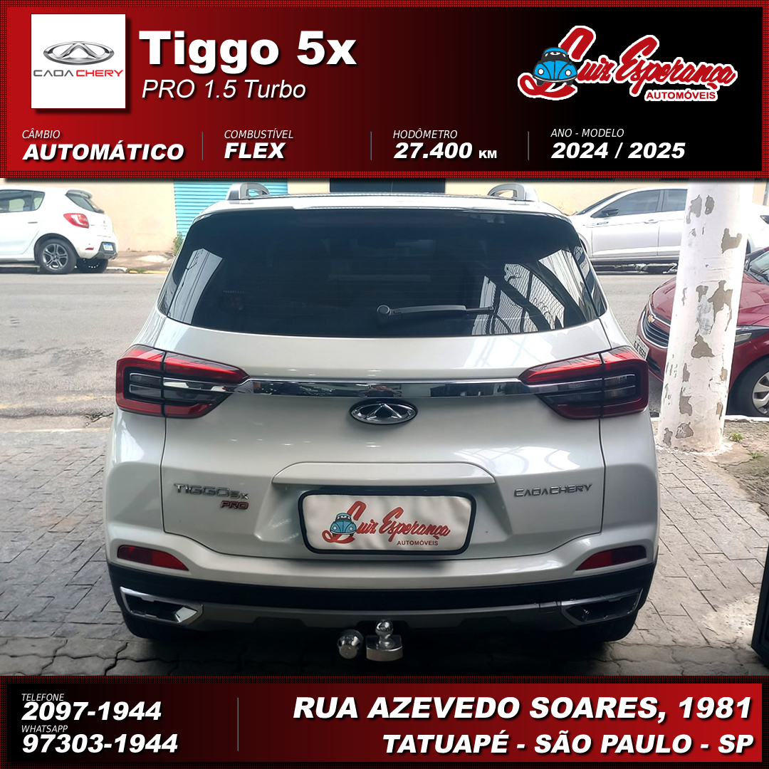 Chery Tiggo 5X PRO 1.5 Turbo Flex Branco 2025