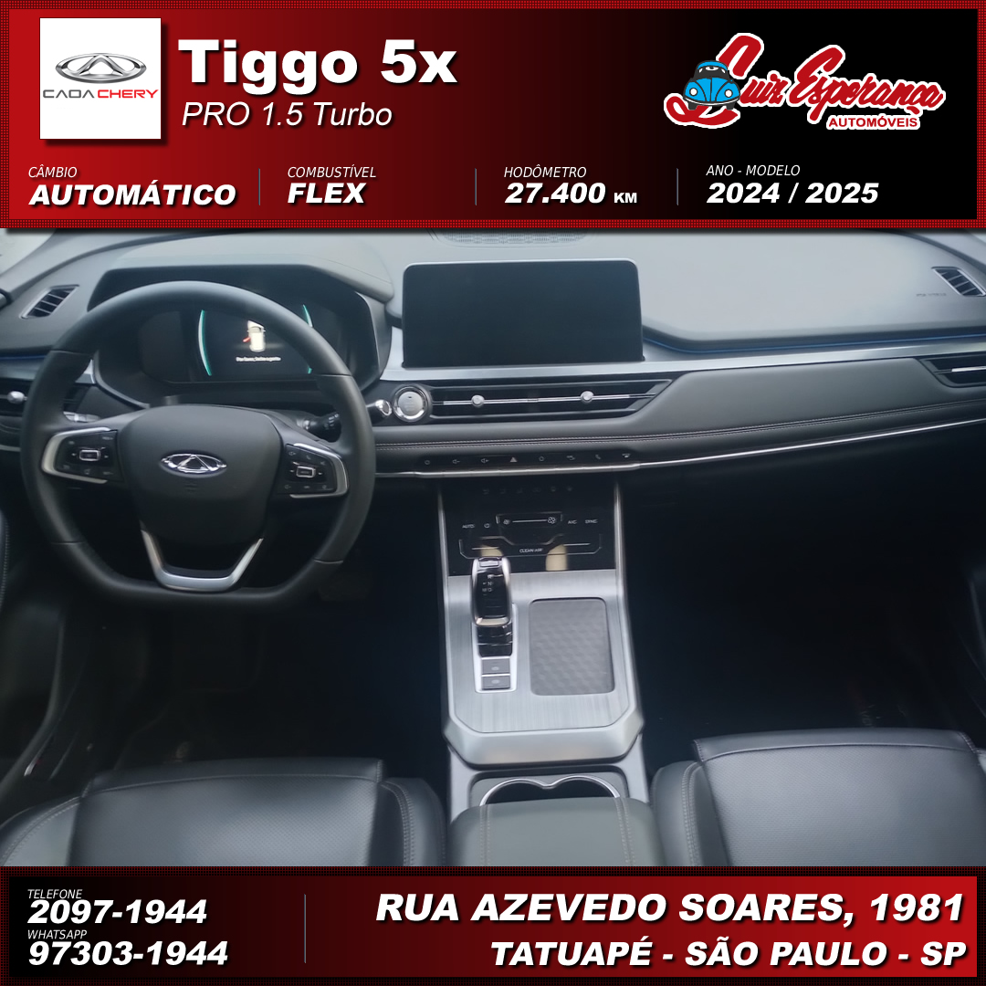 Chery Tiggo 5X PRO 1.5 Turbo Flex Branco 2025