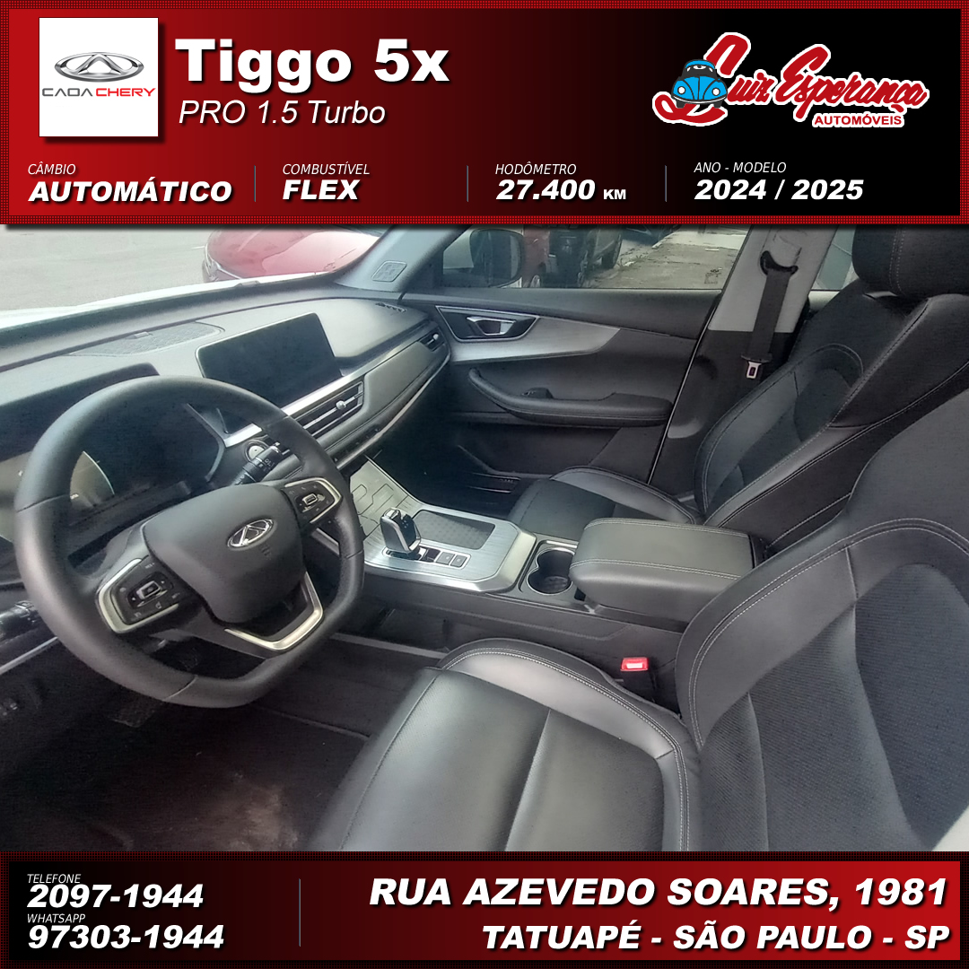 Chery Tiggo 5X PRO 1.5 Turbo Flex Branco 2025