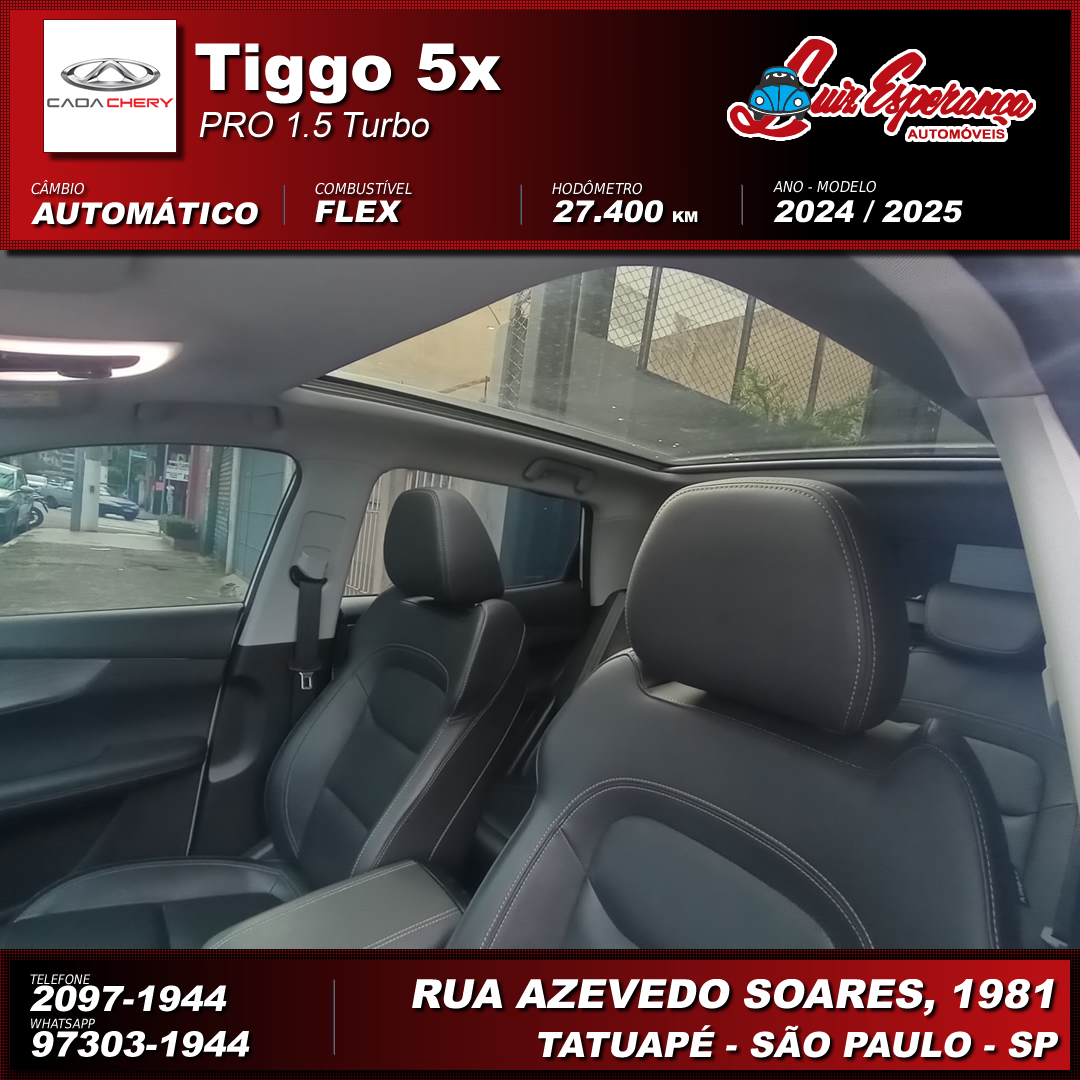 Chery Tiggo 5X PRO 1.5 Turbo Flex Branco 2025