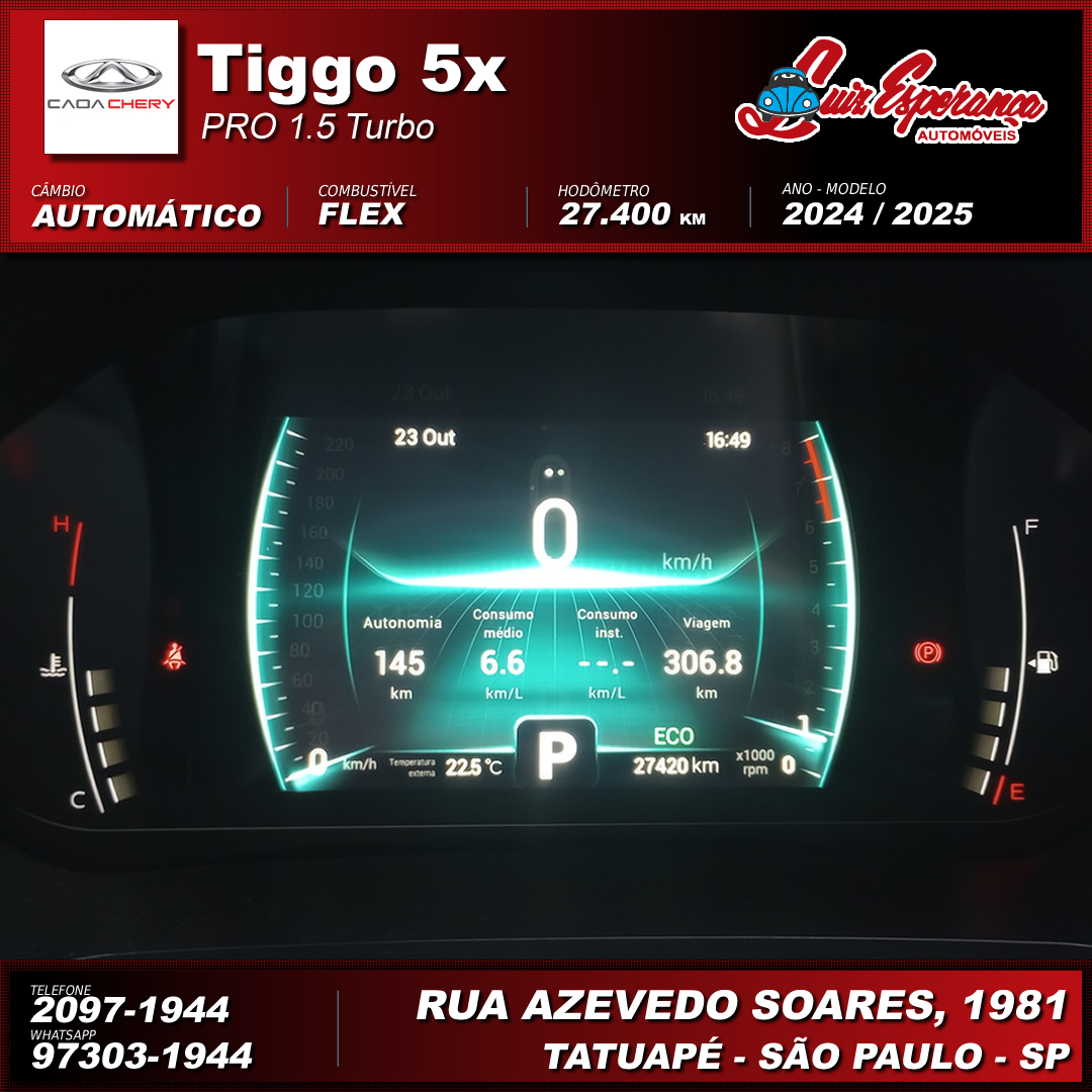 Chery Tiggo 5X PRO 1.5 Turbo Flex Branco 2025